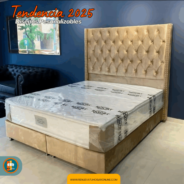 Combo : Base + Espaldar + Colchon Modelo: basic-28