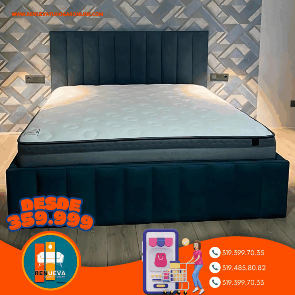 Combo : Base + Espaldar + Colchon Modelo: basic-27