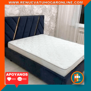🛏️ Base cama y Espaldar con Espejo/Vidrio – Alta Gama