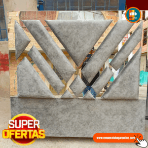🛏️ Base cama y Espaldar con Espejo/Vidrio – Alta Gama