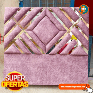 🛏️ Base cama y Espaldar con Espejo/Vidrio – Alta Gama