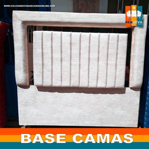 🛏️ Base cama y Espaldar con Espejo/Vidrio – Alta Gama