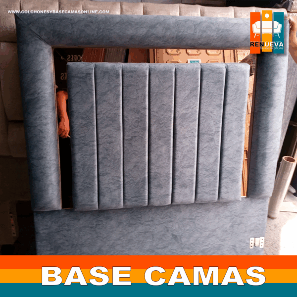 🛏️ Base cama y Espaldar con Espejo/Vidrio – Alta Gama