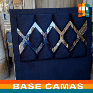 🛏️ Base cama y Espaldar con Espejo/Vidrio – Alta Gama