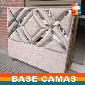 🛏️ Base cama y Espaldar con Espejo/Vidrio – Alta Gama