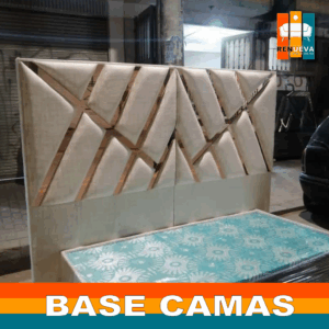 🛏️ Base cama y Espaldar con Espejo/Vidrio – Alta Gama