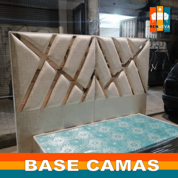 🛏️ Base cama y Espaldar con Espejo/Vidrio – Alta Gama