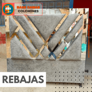 🛏️ Base cama y Espaldar con Espejo/Vidrio – Alta Gama