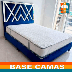 🛏️ Base cama y Espaldar con Espejo/Vidrio – Alta Gama