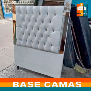 🛏️ Base cama y Espaldar con Espejo/Vidrio – Alta Gama