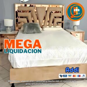 🛏️ Base cama y Espaldar con Espejo/Vidrio – Alta Gama