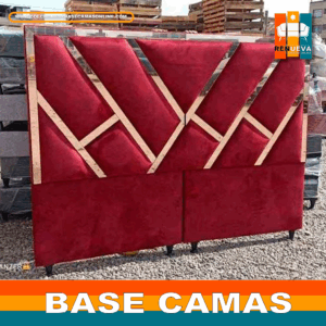🛏️ Base cama y Espaldar con Espejo/Vidrio – Alta Gama