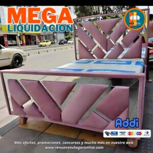 🛏️ Base cama y Espaldar con Espejo/Vidrio – Alta Gama