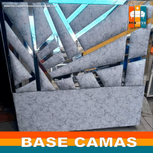 🛏️ Base cama y Espaldar con Espejo/Vidrio – Alta Gama