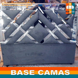 🛏️ Base cama y Espaldar con Espejo/Vidrio – Alta Gama