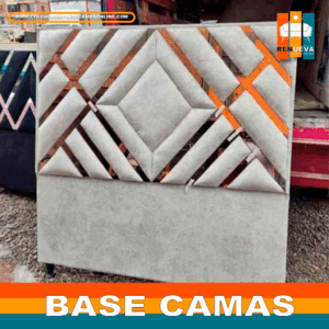 🛏️ Base cama y Espaldar con Espejo/Vidrio – Alta Gama