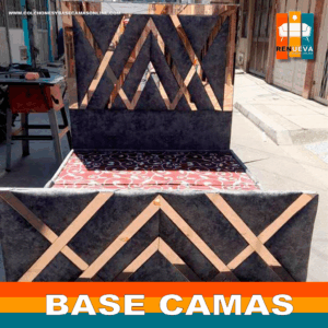 🛏️ Base cama y Espaldar con Espejo/Vidrio – Alta Gama