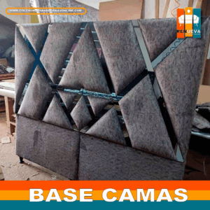 🛏️ Base cama y Espaldar con Espejo/Vidrio – Alta Gama