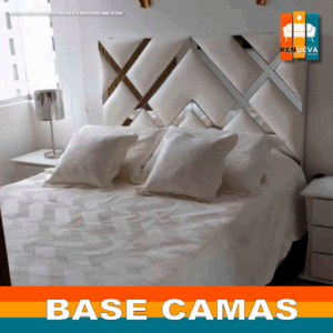 🛏️ Base cama y Espaldar con Espejo/Vidrio – Alta Gama