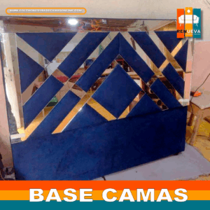 🛏️ Base cama y Espaldar con Espejo/Vidrio – Alta Gama