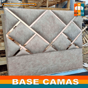 🛏️ Base cama y Espaldar con Espejo/Vidrio – Alta Gama