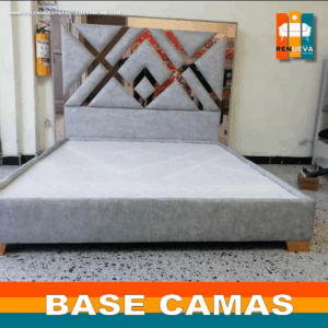 🛏️ Base cama y Espaldar con Espejo/Vidrio – Alta Gama