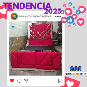 🛏️ Base cama y Espaldar con Espejo/Vidrio – Alta Gama