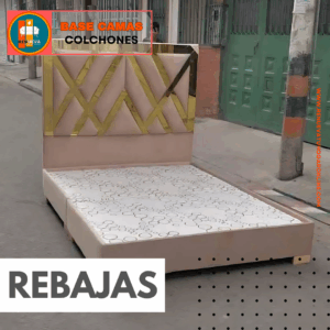 🛏️ Base cama y Espaldar con Espejo/Vidrio – Alta Gama