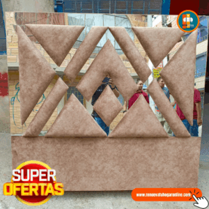 🛏️ Base cama y Espaldar con Espejo/Vidrio – Alta Gama