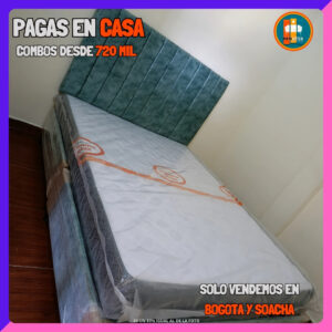 BASE CAMA PERSONALIZABLE – Base Dividida + Espaldar | Medida 140x190 (Doble)