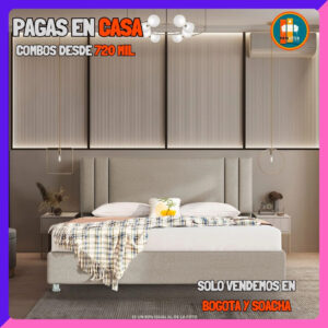 BASE CAMA PERSONALIZABLE – Base Dividida + Espaldar | Medida 140x190 (Doble)