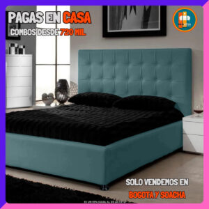 BASE CAMA PERSONALIZABLE – Base Dividida + Espaldar | Medida 140x190 (Doble)