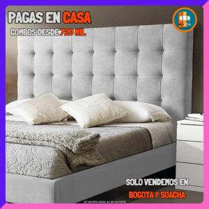BASE CAMA PERSONALIZABLE – Base Dividida + Espaldar | Medida 140x190 (Doble)