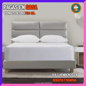 BASE CAMA PERSONALIZABLE – Base Dividida + Espaldar | Medida 140x190 (Doble)