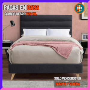 BASE CAMA PERSONALIZABLE – Base Dividida + Espaldar | Medida 140x190 (Doble)
