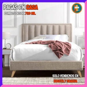 BASE CAMA PERSONALIZABLE – Base Dividida + Espaldar | Medida 140x190 (Doble)