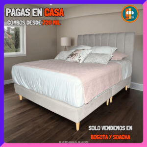BASE CAMA PERSONALIZABLE – Base Dividida + Espaldar | Medida 140x190 (Doble)