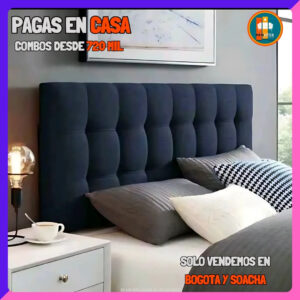 BASE CAMA PERSONALIZABLE – Base Dividida + Espaldar | Medida 140x190 (Doble)