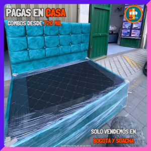 BASE CAMA PERSONALIZABLE – Base Dividida + Espaldar | Medida 140x190 (Doble)