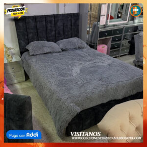 COMBO BÁSICO EN REMATE – Base Dividida + Espaldar + Colchón Semi Ortopédico 25 cm | Medida 140x190 (Doble)