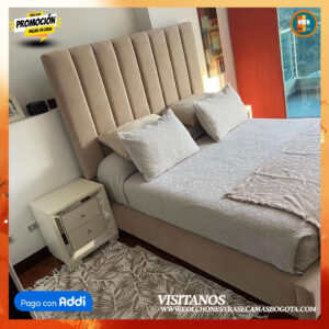 COMBO BÁSICO EN REMATE – Base Dividida + Espaldar + Colchón Semi Ortopédico 25 cm | Medida 140x190 (Doble)