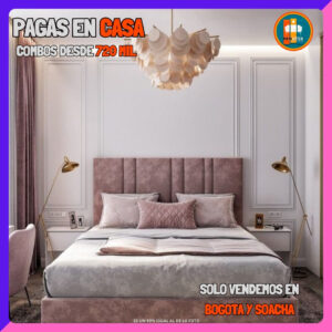 BASE CAMA PERSONALIZABLE – Base Dividida + Espaldar | Medida 140x190 (Doble)
