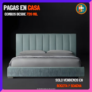 BASE CAMA PERSONALIZABLE – Base Dividida + Espaldar | Medida 140x190 (Doble)