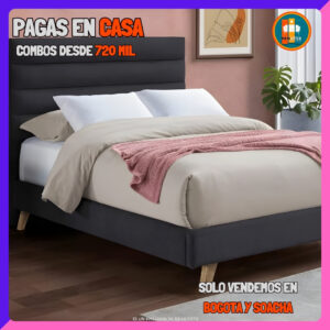 BASE CAMA PERSONALIZABLE – Base Dividida + Espaldar | Medida 140x190 (Doble)
