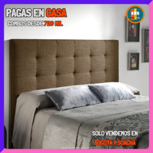BASE CAMA PERSONALIZABLE – Base Dividida + Espaldar | Medida 140x190 (Doble)