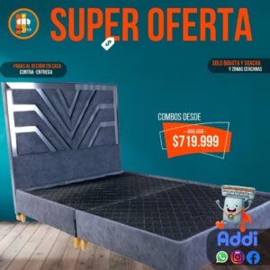 Base Cama con Espejo / Vidrio 140×190 (Doble) Personalizable