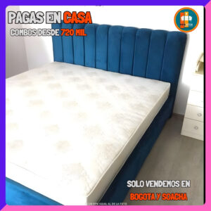 BASE CAMA PERSONALIZABLE – Base Dividida + Espaldar | Medida 140x190 (Doble)