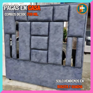 Base Cama con Espejo / Vidrio 140×190 (Doble) Personalizable