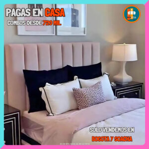 BASE CAMA PERSONALIZABLE – Base Dividida + Espaldar | Medida 140x190 (Doble)