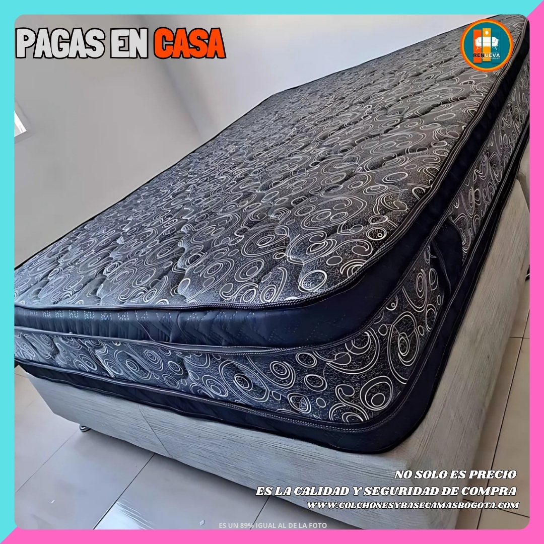 COLCHÓN PILLOW TOP BÁSICO GROSOR 35 CM | Medida 140×190 (Doble)
